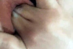 Real orgasm from long haired beauty with real tits