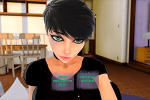 A twist of event in spying on the stepsis bathing in a Hentai game