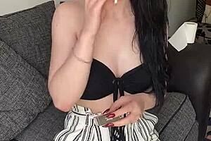 Juicy schoolgirl and mature women naked in a smoking fetish video