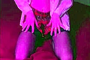Relatively young petite 18-year-old Arinafox masturbates with an enormous toy