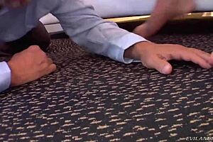 Julie Cash and Tom Byron in a hot sex filled financially motivated porn clip