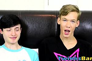 Gay American twink takes a severe anal sex and facials