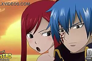 Cartoon sex with cock and balls and redheaded stepmom