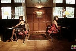 Four adult people, two men and two women with large breast fed the man, and they made sexual intercourse together
