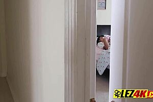 Softcore lovemaking between ladies which involved teenage girls participating in a 4somering