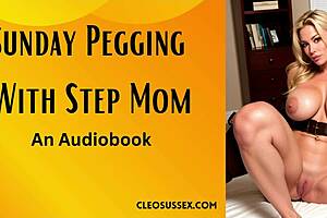 Stepmother blowjob does anal pleasure with audiobook
