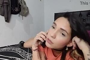 A Latina stepsister has sex when she is on the phone