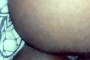 A white girl fucking a black man’s big black cock in her colored asshole