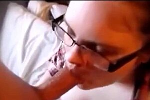A natural babe with bleached hair gets nasty doggy style and face fuck for a big dump