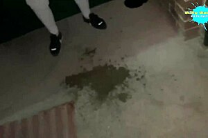 Public slut has her smooth twat drilled
