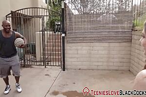 Multi-ethnical contact with low stature young man performing a handjob