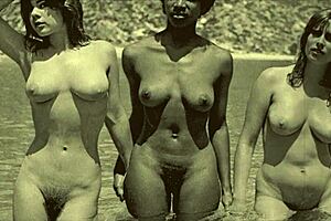 Vintage buxom girls in threesome Hardcore anal sex with black dick for two lovely cougar ladies