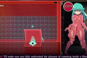 Ladyboy hentai game involves cybersex with mechanical angel with big breasted