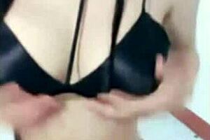 Thai beauty on camera breastfeeding and exposing other body parts in the reproduction of female gazing