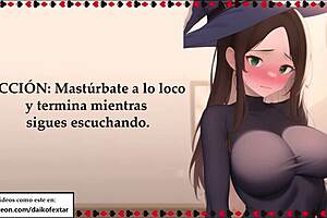 Spanish femdom Espanola teaches how to play with an anus during an space trip