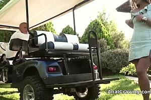 Deepthroating and analing on the golf course
