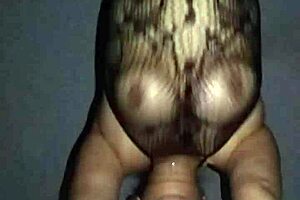 Hot Mexican wife and she has big tits and they are bouncing in this fishnet bodystocking