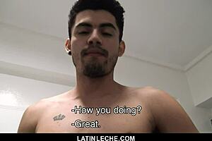 Bad boy Latino goes nude and cums