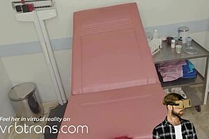 Busty shemale teased to have MONSTROUS dick in her ass one more time