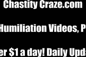 Feel the excitement of being locked in chastity by a domiant woman