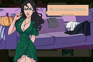 Fantasy ranch setting for redhead and brunettes to flaunt booty