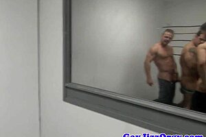 Tommy likes to swallow on different powerful men during orgy session