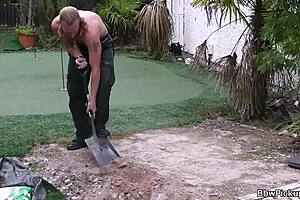 Busty blonde takes a blowjob then gets doggy style pounded