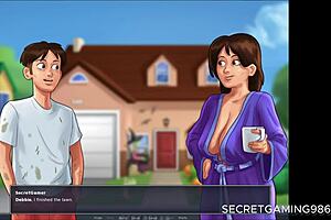 In summertime, a lustful landlady gets her monster cock satisfied