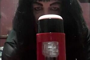 Bisexual crossdresser gets an amazing orgasm with a pleasure machine