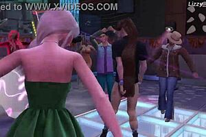 Stepdaughter’s crazy foursome with stepson and a stranger in lewd Sims 4 video