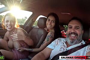 Zarah Santti groped and roughly handled in a car during a shoot for an adult entertainment video