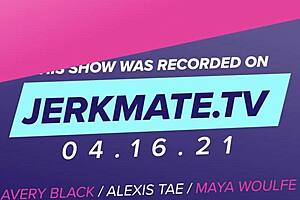 Alexis Tae, Maya Woulfe, and Avery in Hot Strap-On Session on JerkMate TV