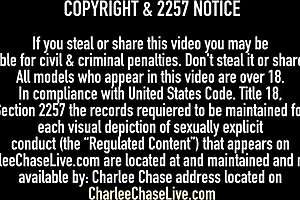 The physical scene of a hot 3some between the beautiful Charlee Chase and the gorgeous Krystal Orchid