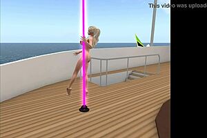 Flaunting her new found freedom Kassie performs a pornographic lap dance and foot tease at the night club