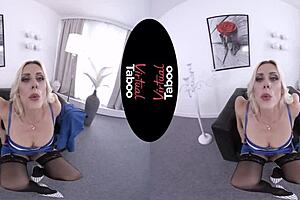 In a virtual office encounter, MILF seduces her boss