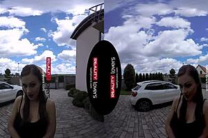 Naughty businesswoman Tina comes back for more virtual reality fuckery