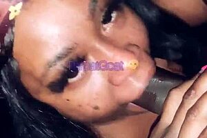Watch tattooed slut bareback her wet twat for big black cock for some quickly earned money for a cumshot