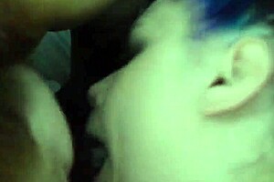 Lyla Everwett and her wet hair Latina partners receive a double blowjob