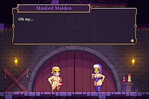 The steamy threesome was a bound and gagged maiden for Hentai game