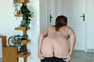 Mariaold showing off her huge cartoonishly large breasts