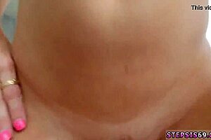 Any young girl gets facial in taboo threesome