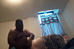 Halloween, and the cum is the biggest black cock fucking amateur crossdresser Tammy