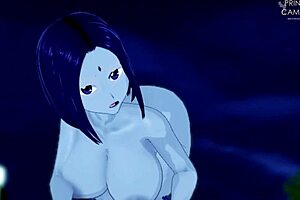 Tentacle Hentai – Big Thighed Raven Masturbate and Facial in a forest – Hentai and Jerk Off instructions