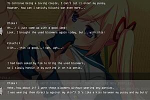 Chika saw herself going on a crazy strip ride in the Hentai game with big tits and creampie
