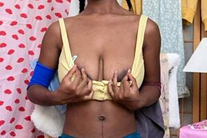 Large butted and breasted black woman