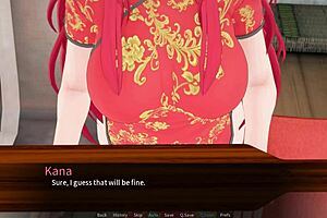 Play the lesbian love between Kana and her big ass in a 3D game