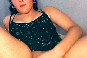 A Latina woman masturbates and comes twice, once with toys and fingers