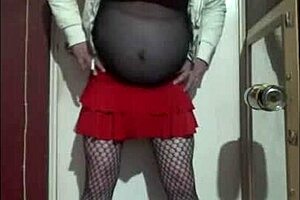 My new yellow and black toy; introducing my latest homemade crossdressing solo video