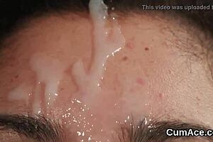 Cumshot queen takes a hot load on her face in HD