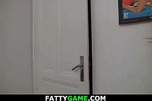 Seductive beauty with beautiful big natural breasts engages in tease and dominate game